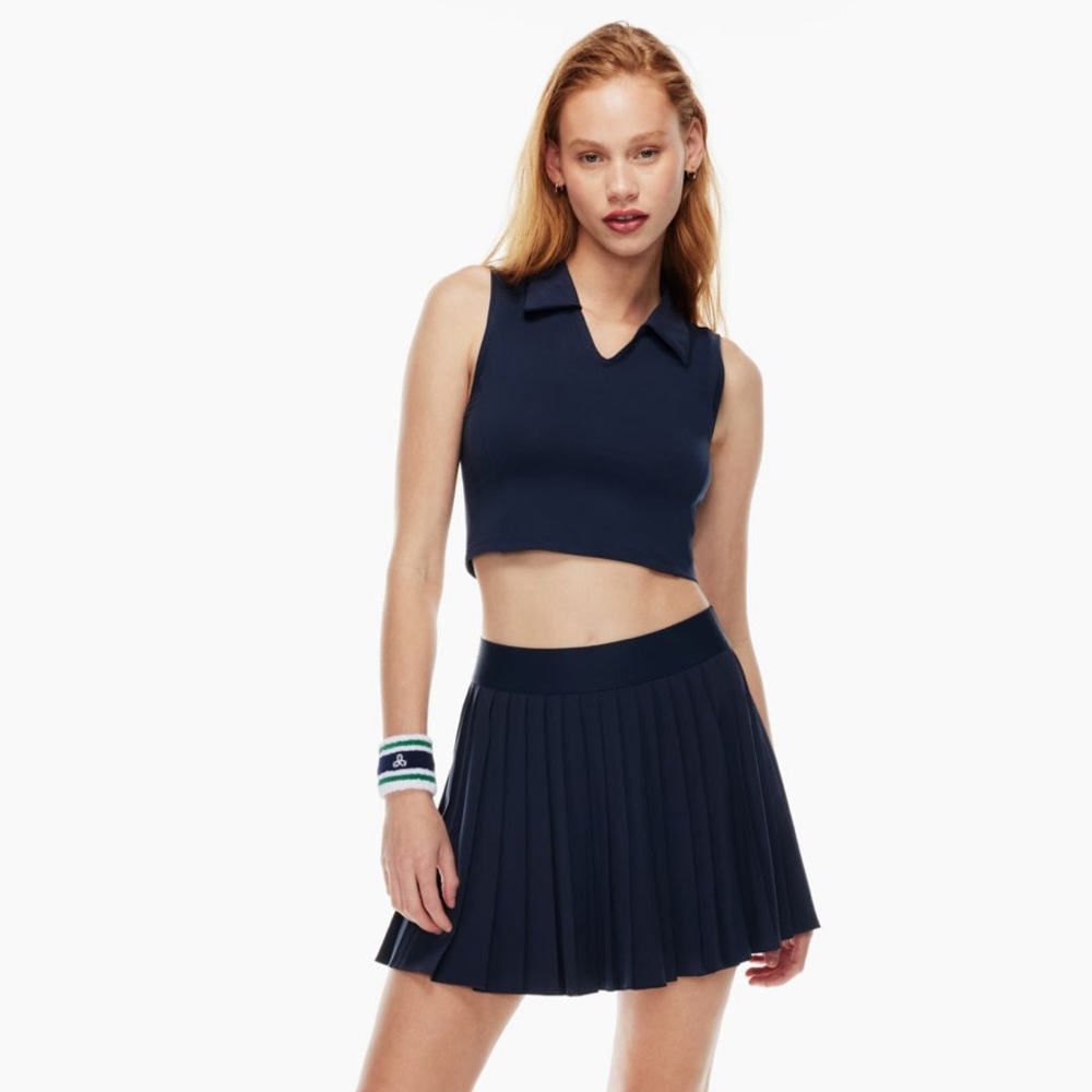 Aritzia tennis skirt navy